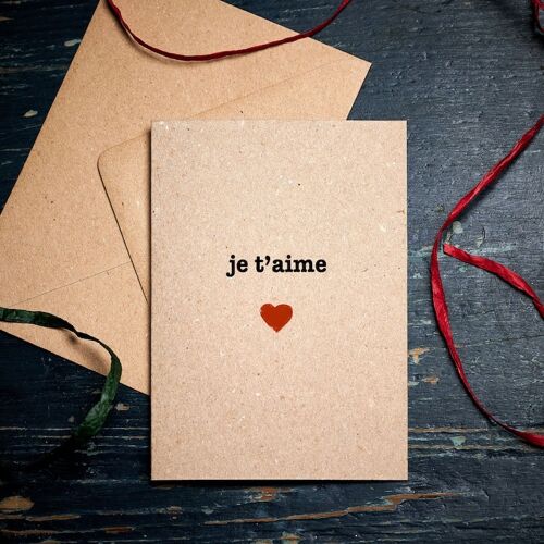Anniversary card / Je t'aime / I love you card