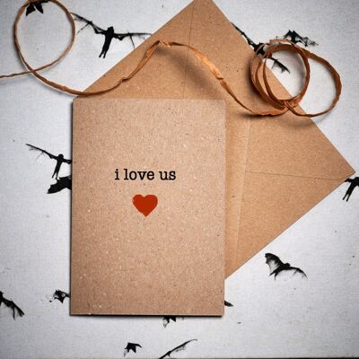 Anniversary card / I love us / valentine card