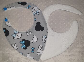 Bandana bambou Mickey/Minnie bleu 2