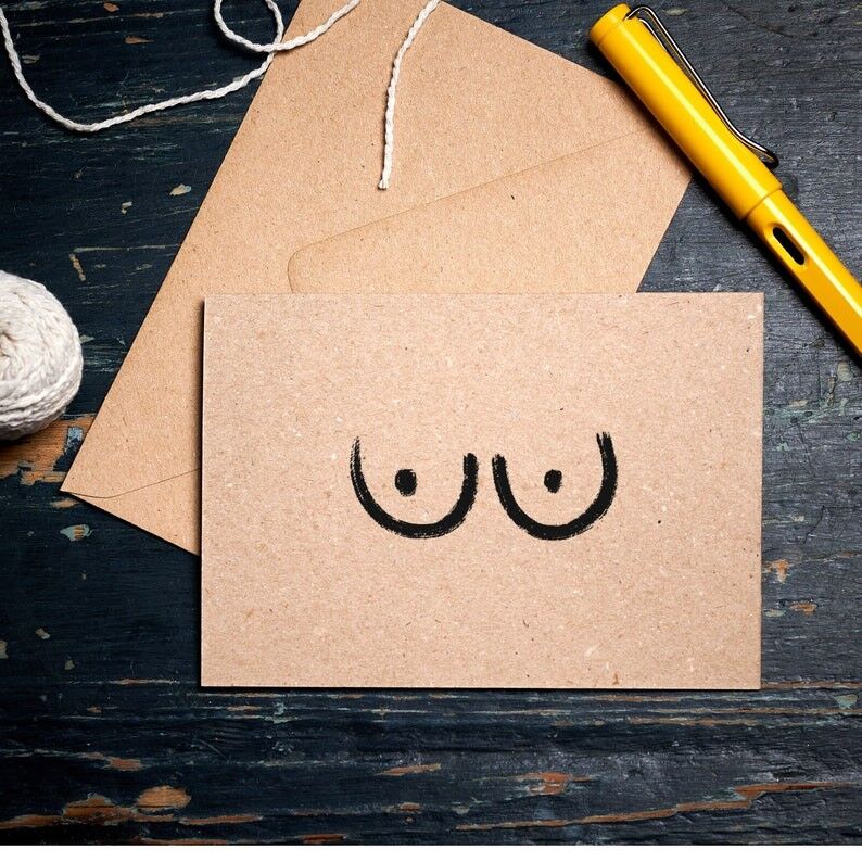 Biglietto di apprezzamento divertente / Tette / Biglietto di compleanno divertente / Biglietto di anniversario divertente