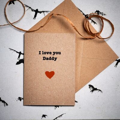 Carte de fête des pères / Je t'aime papa / carte de gratitude