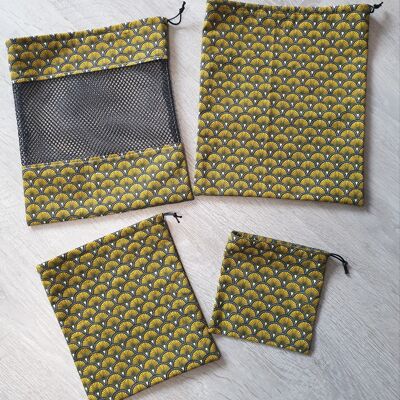 Bulk bag set of 4 yellow