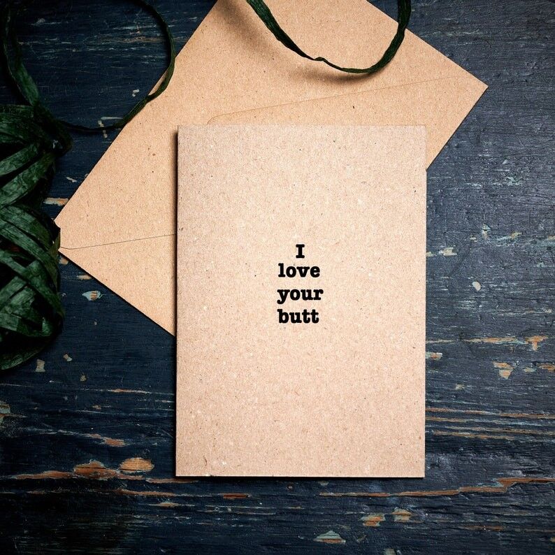 Biglietto di auguri per l'anniversario divertente / Amo il tuo sedere