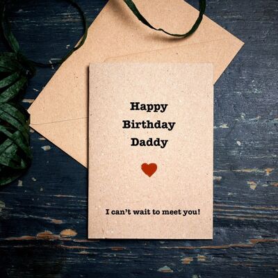 Geburtstagskarte für den werdenden Vater / Happy Birthday Daddy
