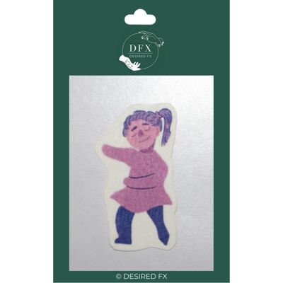 Tatuaje temporal de niña morada