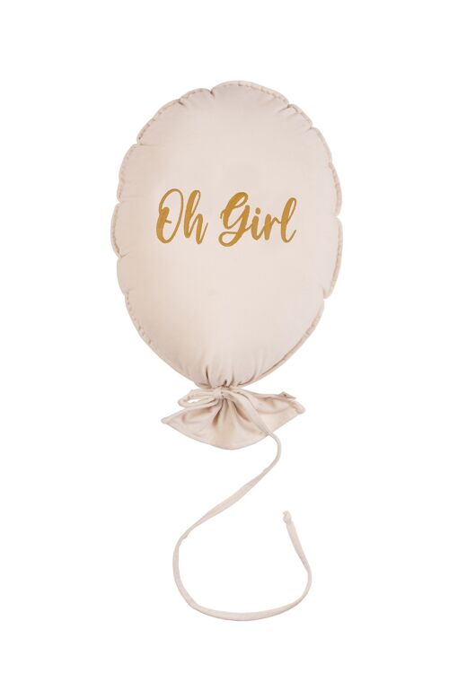 BALLOON PILLOW DELUX VANILLA CREAM OH GIRL GOLD