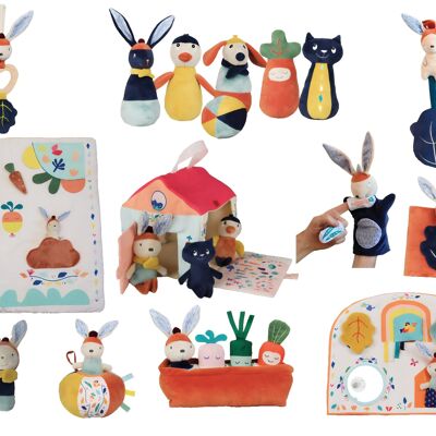 Gabin Lapin super showcase pack (offered: 25 gift bags + a wheelbarrow with window decorations)