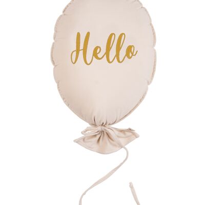 CUSCINO A PALLONCINO DELUX VANILLA CREMA HELLO GOLD