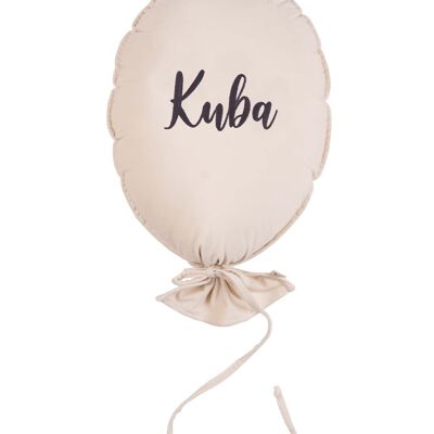 CUSCINO A PALLONCINO DELUX CREMA VANIGLIA PERSONALIZZATO GRAFITE