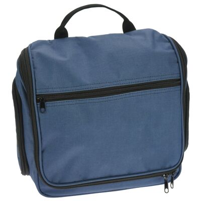 Blue toiletry bag made of nylon, material: Oxford