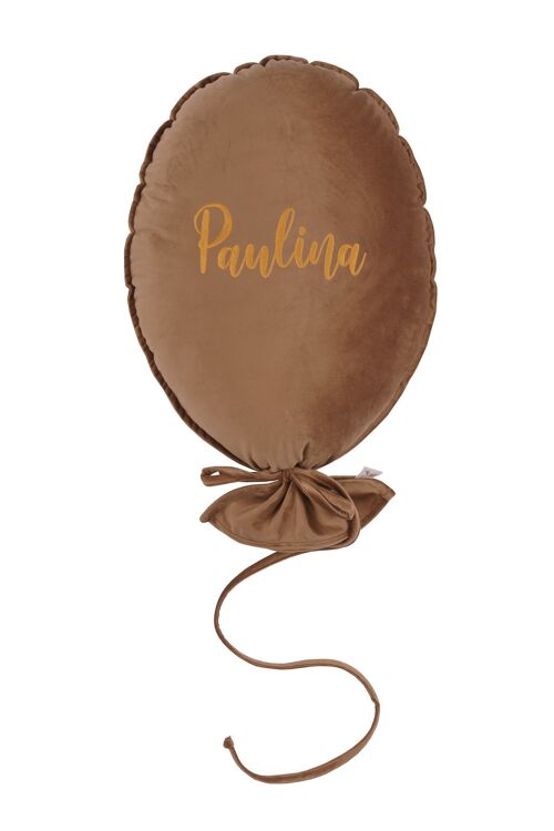 BALLOON PILLOW DELUX GOLDEN BRONZE PERSONALIZED GOLD