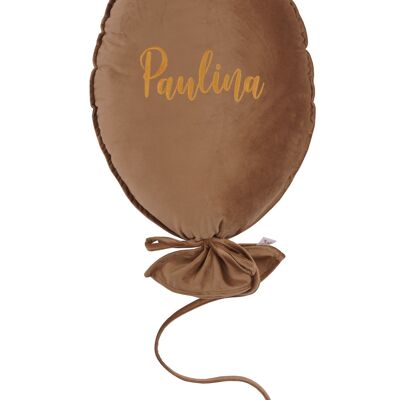 BALLOON PILLOW DELUX GOLDEN BRONZE PERSONALIZED GOLD