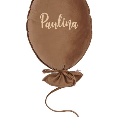 BALLOON PILLOW DELUX GOLDEN BRONZE PERSONALIZED LIGHT GOLD