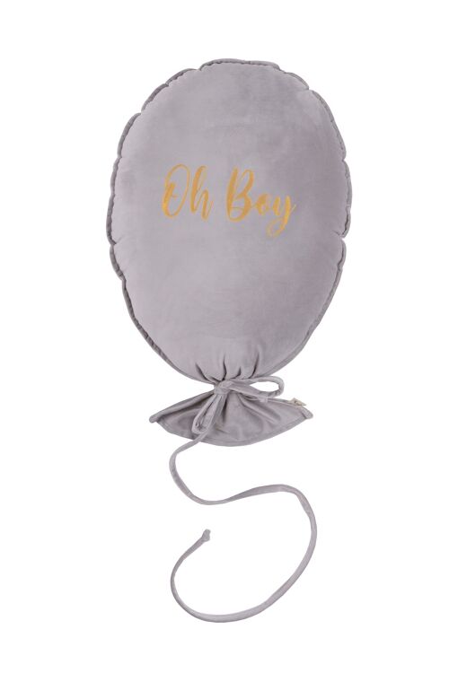 BALLOON PILLOW DELUX SILVER GREY OH BOY GOLD