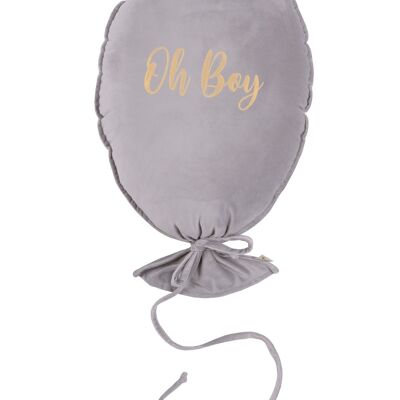 BALLONKISSEN DELUX SILBERGRAU OH BOY LIGHT GOLD