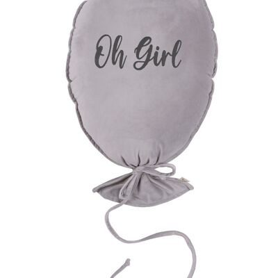 BALLOON PILLOW DELUX SILVER GREY OH GIRL GRAPHITE