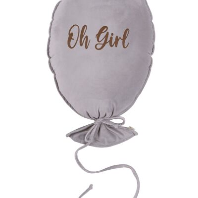 COUSSIN BALLON DELUX GRIS ARGENT OH GIRL CARAMEL