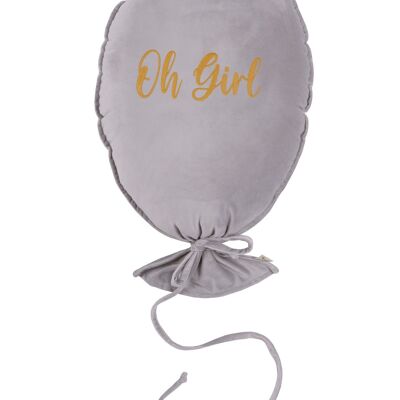 ALMOHADA GLOBO DELUX GRIS PLATA OH GIRL ORO