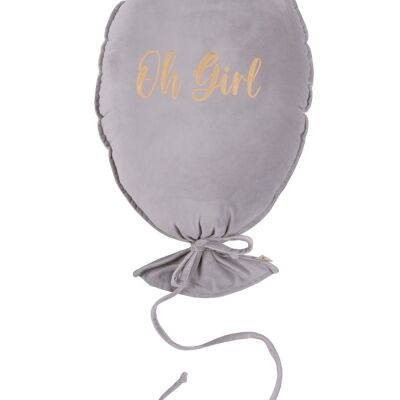 ALMOHADA GLOBO DELUX GRIS PLATA OH GIRL ORO CLARO