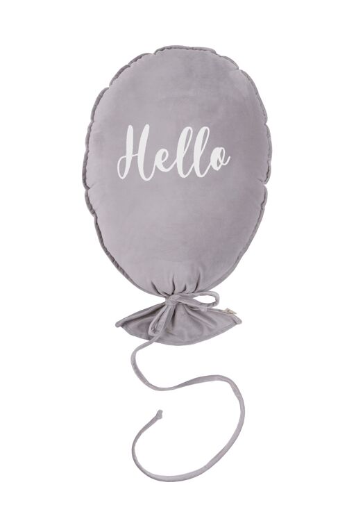 BALLOON PILLOW DELUX SILVER GREY HELLO ECRU