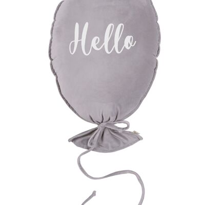 CUSCINO A PALLONCINO DELUX GRIGIO ARGENTO HELLO ECRU
