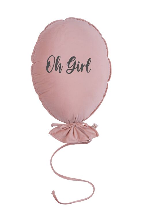 BALLOON PILLOW DELUX NATURAL ROSE OH GIRL GRAPHITE