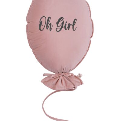 BALLOON PILLOW DELUX NATURAL ROSE OH GIRL GRAPHITE