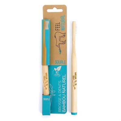 Cepillo de dientes redondo de bambú natural
SUAVE