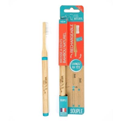 Refillable bamboo head toothbrush
SOFT