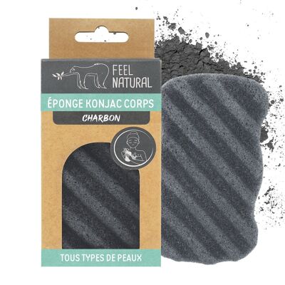 100% natural charcoal body konjac sponge.
