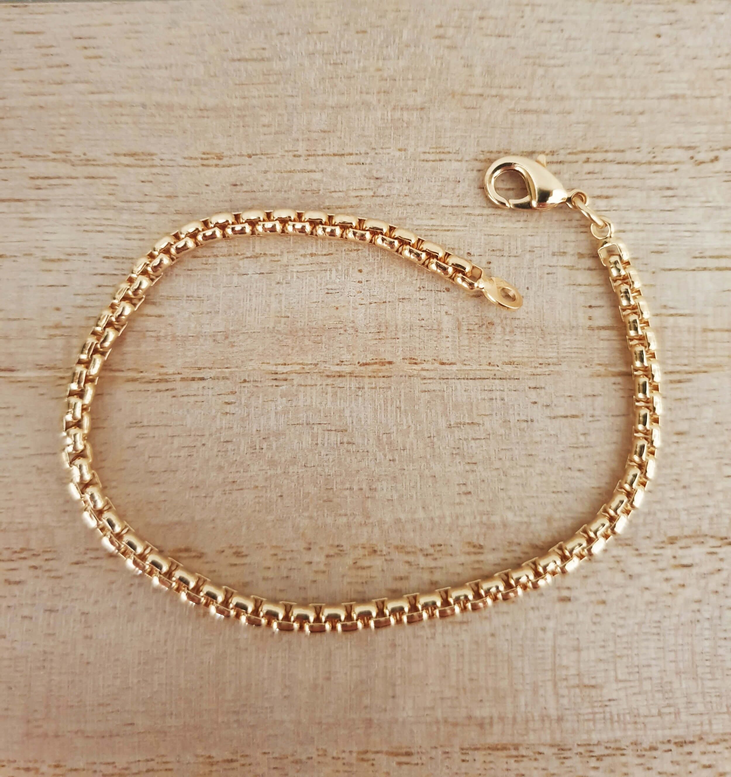 Bracciale placcato oro, lunghezza 19 cm