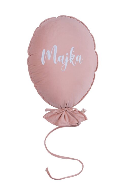 BALLOON PILLOW DELUX NATURAL ROSE PERSONALIZED ECRU