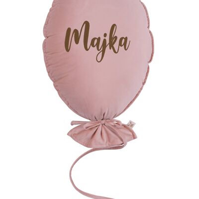 BALLOON PILLOW DELUX NATURAL ROSE PERSONALIZED CARAMEL