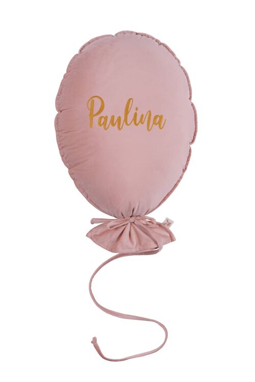 BALLOON PILLOW DELUX NATURAL ROSE PERSONALIZED GOLD