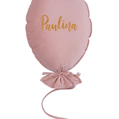 BALLOON PILLOW DELUX NATURAL ROSE PERSONALIZED GOLD