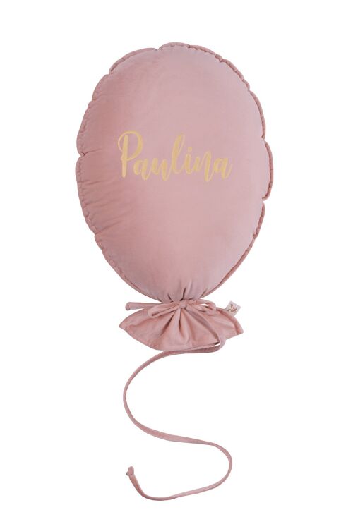 BALLOON PILLOW DELUX NATURAL ROSE PERSONALIZED LIGHT GOLD