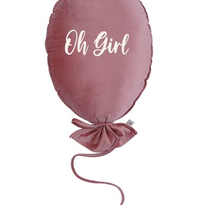 CUSCINO A PALLONCINO DELUX BLUSH ROSE OH GIRL ECRU