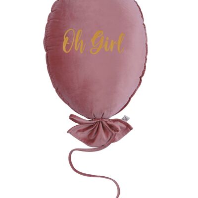 BALLOON PILLOW DELUX BLUSH ROSE OH GIRL GOLD