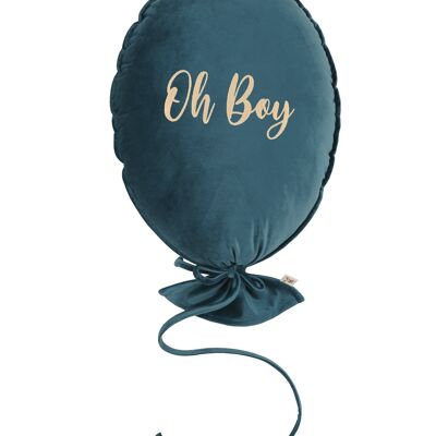 ALMOHADA GLOBO DELUX CRYSTAL TEAL OH BOY ORO CLARO