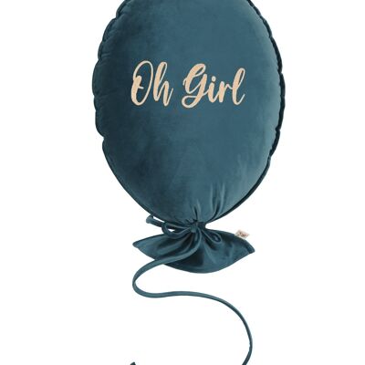 CUSCINO A PALLONCINO DELUX CRISTALLO TEAL OH GIRL ORO CHIARO