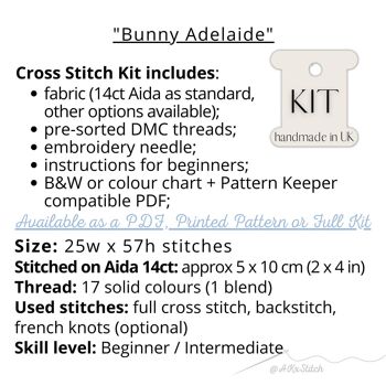 Bunny Adelaide Kit de point de croix 2