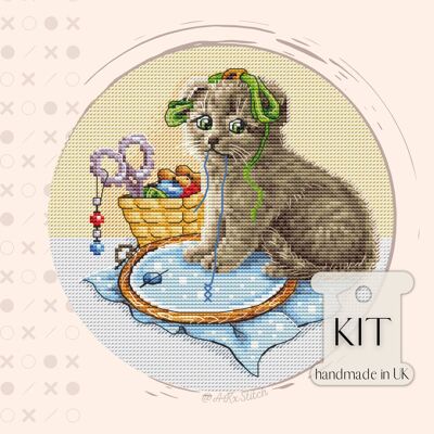 Kit punto croce gatto "My Stitching Buddy".
