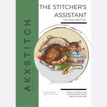 Kit de point de croix "The Stitcher's Assistant" chat 2
