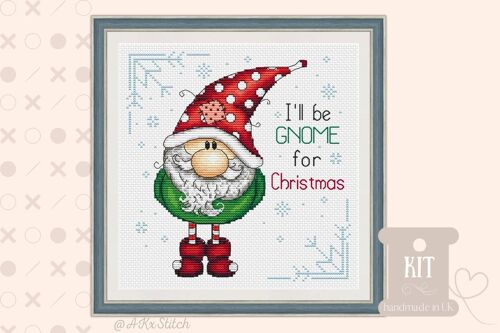 Christmas Gnome Cross Stitch Kit