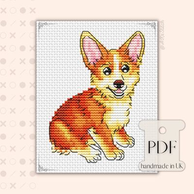 Kit de punto de cruz Corgi