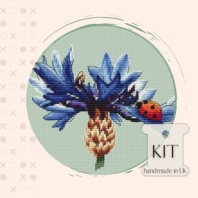 Cornflower Cross Stitch Kit
