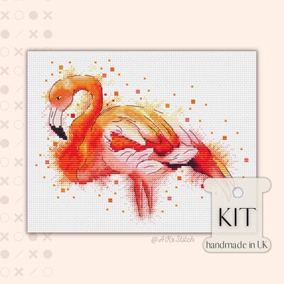 Flamingo-Kreuzstich-Kit