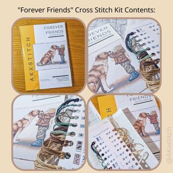 Forever Friends Kit de point de croix 4