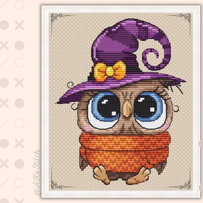 Halloween Owl Cross Stitch Kit
