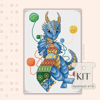Kit de point de croix Dragon à tricoter 1
